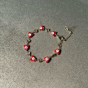 🌿Red Evil Eye Charm Bracelet - 18K Gold🌿